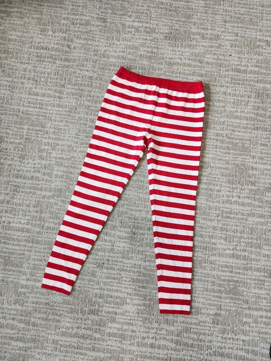 united states sweaters Pants - United Sweaters Red White Stripe Holiday Leggings Christmas Elf Mrs Clause Sz L